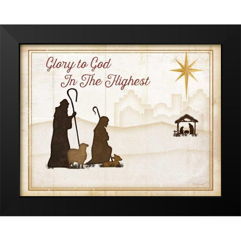 Glory to God in the Highest Black Modern Wood Framed Art Print by Pugh, Jennifer