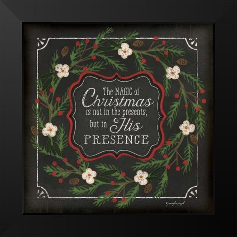 The Magic of Christmas Black Modern Wood Framed Art Print by Pugh, Jennifer