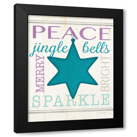 Star Black Modern Wood Framed Art Print with Double Matting by Pugh, Jennifer