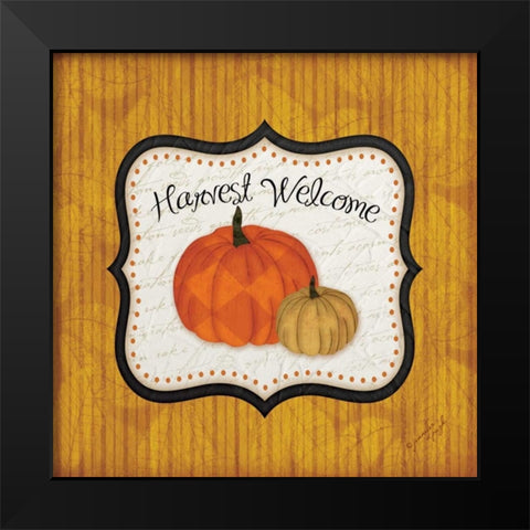 Harvest Welcome Black Modern Wood Framed Art Print by Pugh, Jennifer