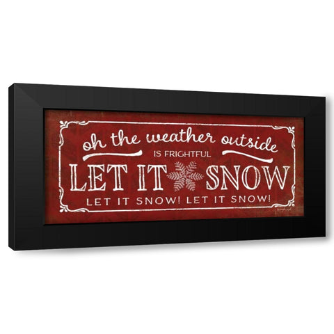 Let It Snow Black Modern Wood Framed Art Print with Double Matting by Pugh, Jennifer