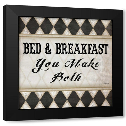 Bed and Breakfast Black Modern Wood Framed Art Print with Double Matting by Pugh, Jennifer