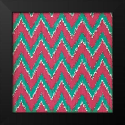 Boho Ikat II Black Modern Wood Framed Art Print by Pugh, Jennifer