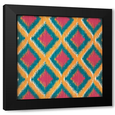 Boho Ikat IV Black Modern Wood Framed Art Print with Double Matting by Pugh, Jennifer