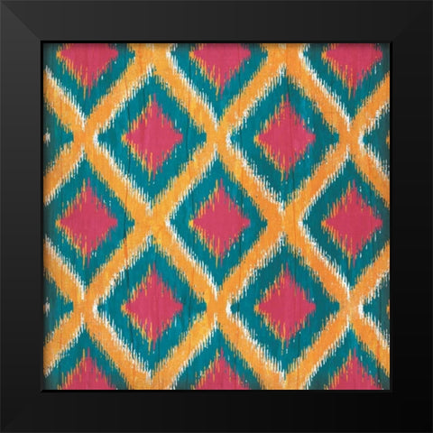 Boho Ikat IV Black Modern Wood Framed Art Print by Pugh, Jennifer