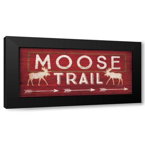 Moose Trail Black Modern Wood Framed Art Print with Double Matting by Pugh, Jennifer