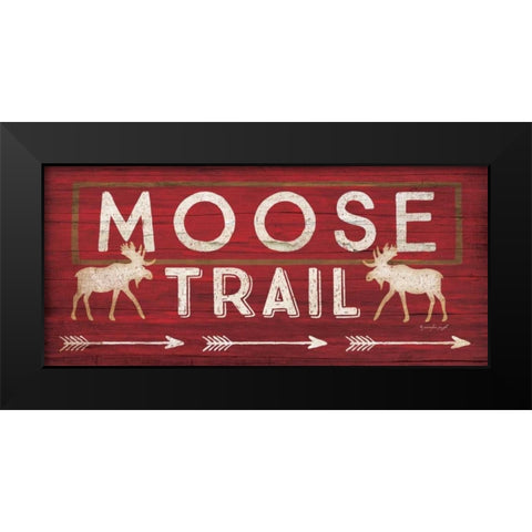 Moose Trail Black Modern Wood Framed Art Print by Pugh, Jennifer