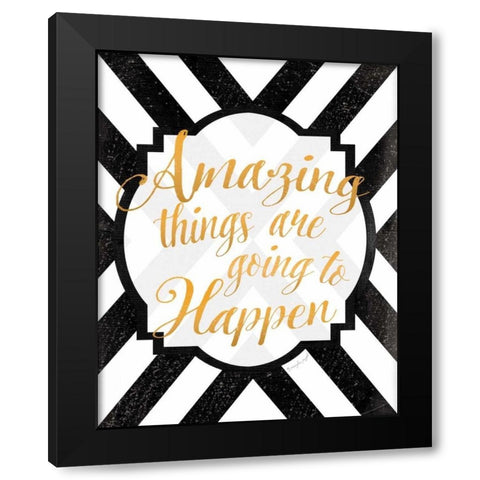 Amazing Things Black Modern Wood Framed Art Print with Double Matting by Pugh, Jennifer