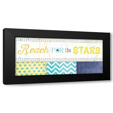 Reach for the Stars Black Modern Wood Framed Art Print with Double Matting by Pugh, Jennifer