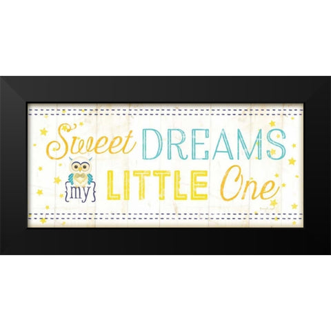 Sweet Dreams My Little One Black Modern Wood Framed Art Print by Pugh, Jennifer