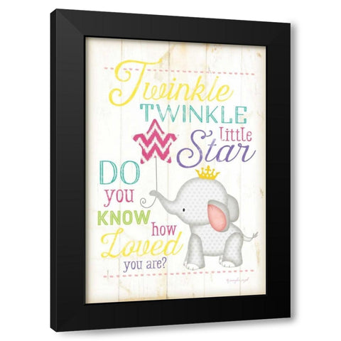 Twinkle Twinkle Black Modern Wood Framed Art Print by Pugh, Jennifer