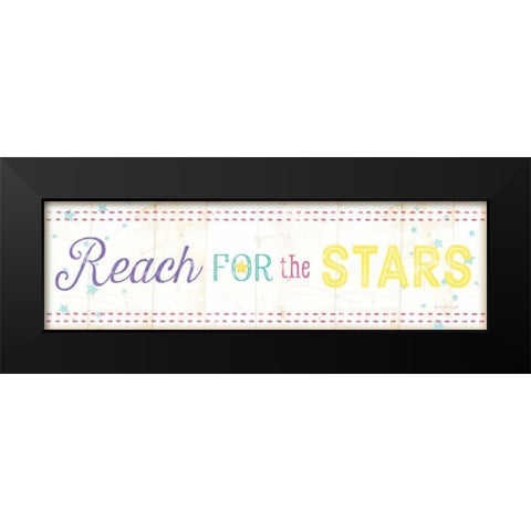 Reach for the Stars Black Modern Wood Framed Art Print by Pugh, Jennifer