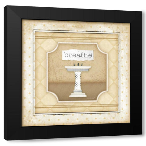 Sink - Breathe Black Modern Wood Framed Art Print with Double Matting by Pugh, Jennifer