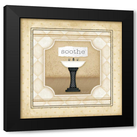 Sink - Soothe Black Modern Wood Framed Art Print with Double Matting by Pugh, Jennifer