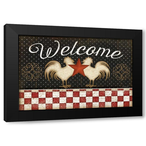 Welcome Black Modern Wood Framed Art Print with Double Matting by Pugh, Jennifer