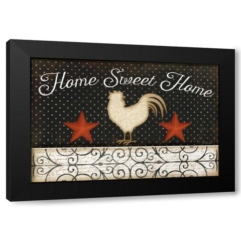 Home Sweet Home Black Modern Wood Framed Art Print by Pugh, Jennifer