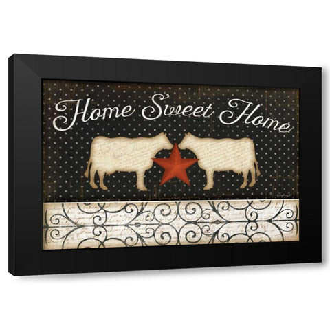 Country Kitchen - Home Sweet Home Black Modern Wood Framed Art Print by Pugh, Jennifer