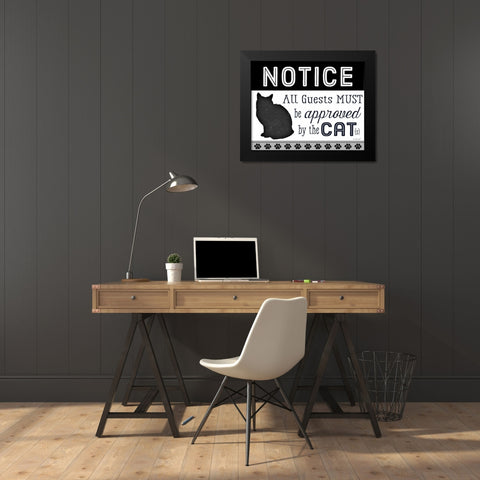 NOTICE Black Modern Wood Framed Art Print by Pugh, Jennifer