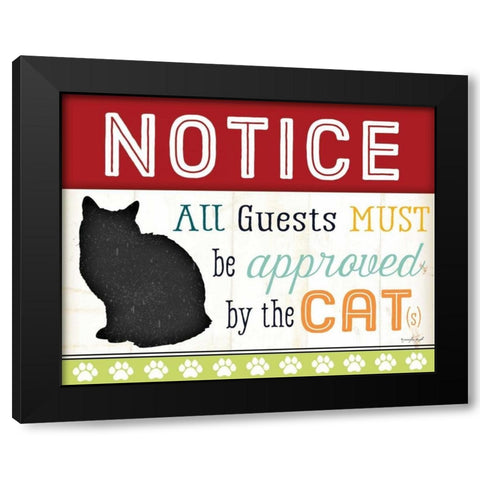 NOTICE - Color Black Modern Wood Framed Art Print with Double Matting by Pugh, Jennifer