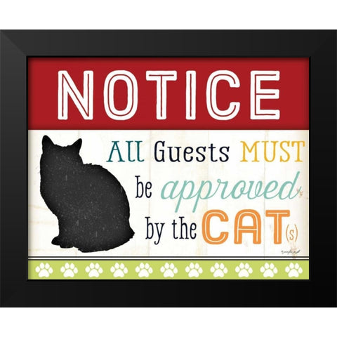 NOTICE - Color Black Modern Wood Framed Art Print by Pugh, Jennifer