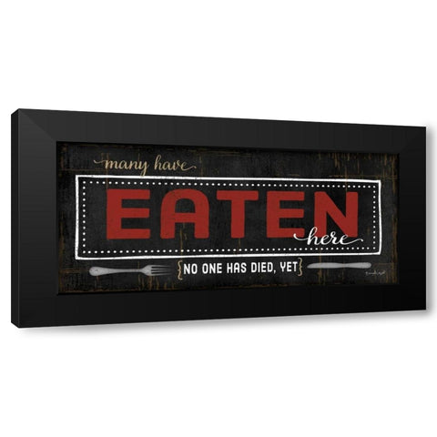 Many Have Eaten Here Black Modern Wood Framed Art Print with Double Matting by Pugh, Jennifer