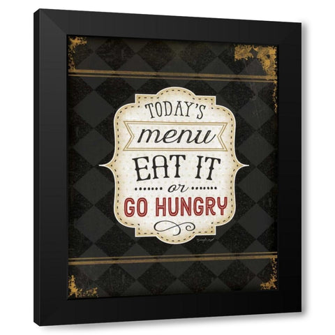 Todays menu Black Modern Wood Framed Art Print with Double Matting by Pugh, Jennifer