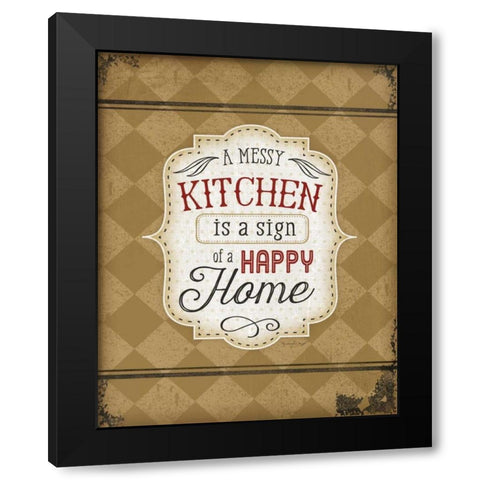 A Messy Kitchen Black Modern Wood Framed Art Print by Pugh, Jennifer