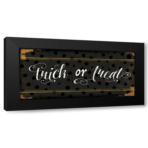 Trick or Treat Black Modern Wood Framed Art Print with Double Matting by Pugh, Jennifer