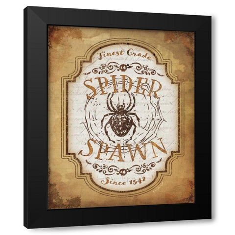 Spider Spawn Black Modern Wood Framed Art Print with Double Matting by Pugh, Jennifer