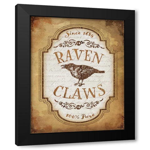 Raven Claws Black Modern Wood Framed Art Print with Double Matting by Pugh, Jennifer