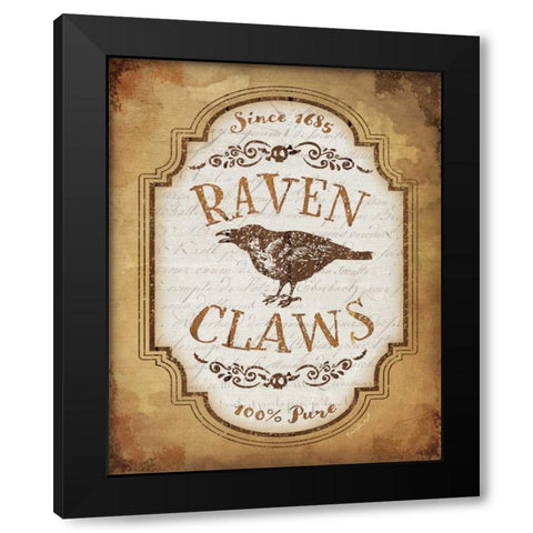 Raven Claws Black Modern Wood Framed Art Print by Pugh, Jennifer