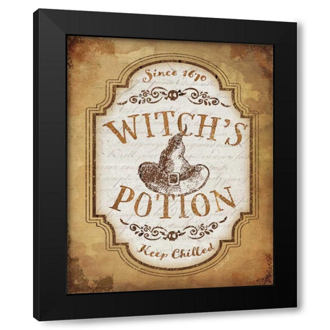 Witchs Potion Black Modern Wood Framed Art Print with Double Matting by Pugh, Jennifer