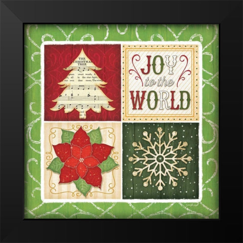 Joy to the World Black Modern Wood Framed Art Print by Pugh, Jennifer