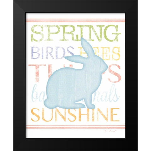 Bunny II Black Modern Wood Framed Art Print by Pugh, Jennifer