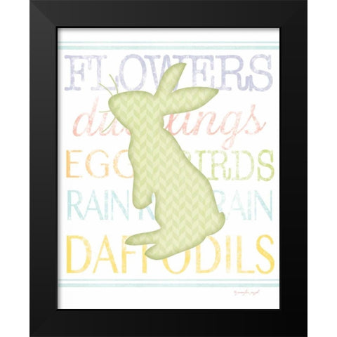 Bunny III Black Modern Wood Framed Art Print by Pugh, Jennifer