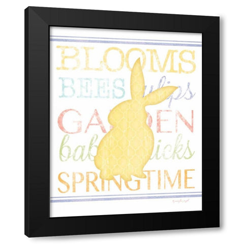 Bunny IV Black Modern Wood Framed Art Print by Pugh, Jennifer