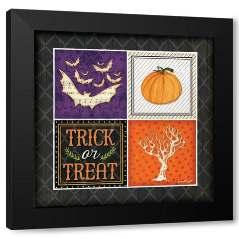 Trick or Treat Black Modern Wood Framed Art Print with Double Matting by Pugh, Jennifer