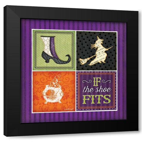 If the Shoe Fits Black Modern Wood Framed Art Print with Double Matting by Pugh, Jennifer