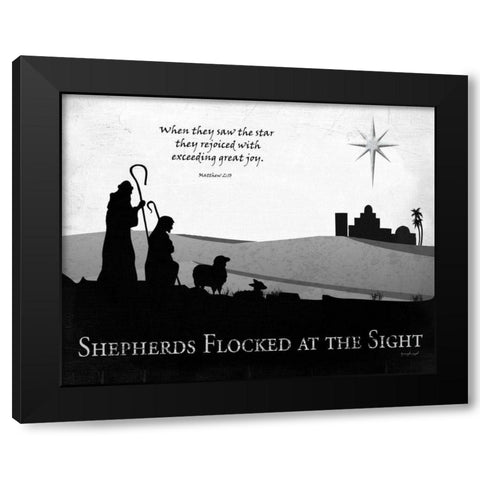 Shepherds Black Modern Wood Framed Art Print with Double Matting by Pugh, Jennifer