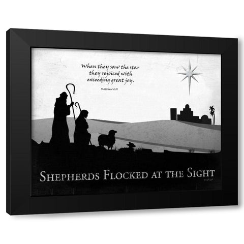 Shepherds Black Modern Wood Framed Art Print by Pugh, Jennifer