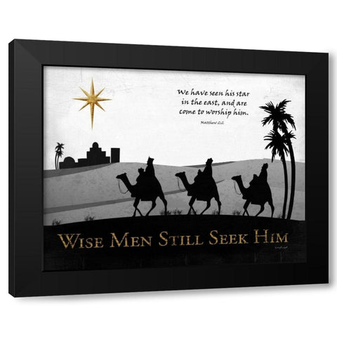 Wise Men Still Seek Him Black Modern Wood Framed Art Print with Double Matting by Pugh, Jennifer