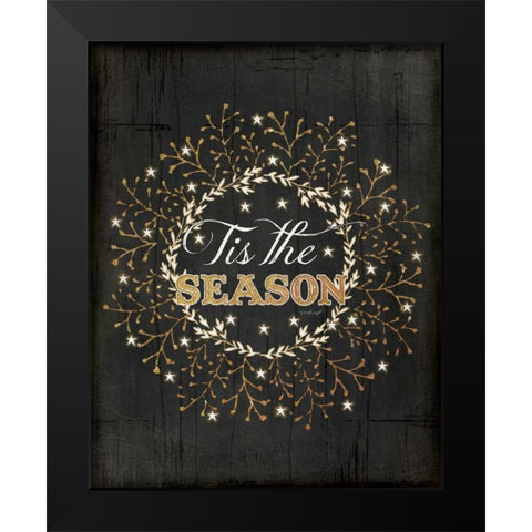 Tis the Season Black Modern Wood Framed Art Print by Pugh, Jennifer