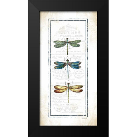 Dragonfly Black Modern Wood Framed Art Print by Pugh, Jennifer