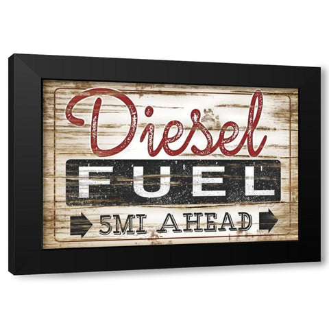 Diesel Fuel Black Modern Wood Framed Art Print by Pugh, Jennifer