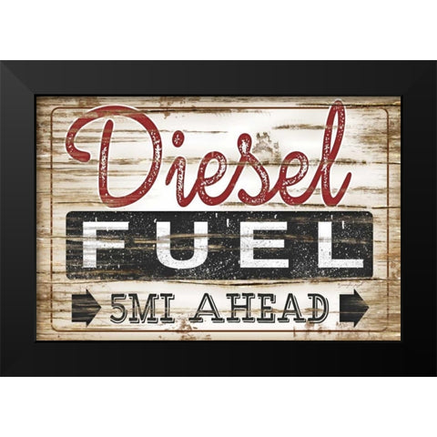 Diesel Fuel Black Modern Wood Framed Art Print by Pugh, Jennifer