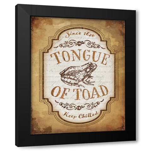 Tongue of Toad Black Modern Wood Framed Art Print by Pugh, Jennifer