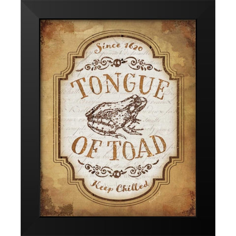 Tongue of Toad Black Modern Wood Framed Art Print by Pugh, Jennifer