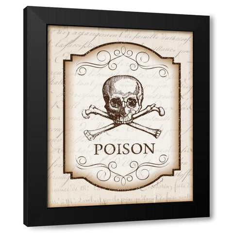 Poison Black Modern Wood Framed Art Print with Double Matting by Pugh, Jennifer