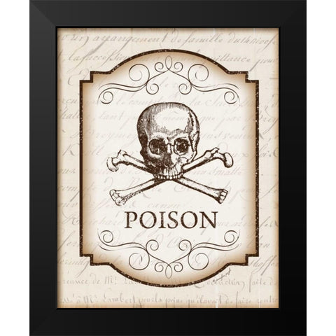 Poison Black Modern Wood Framed Art Print by Pugh, Jennifer
