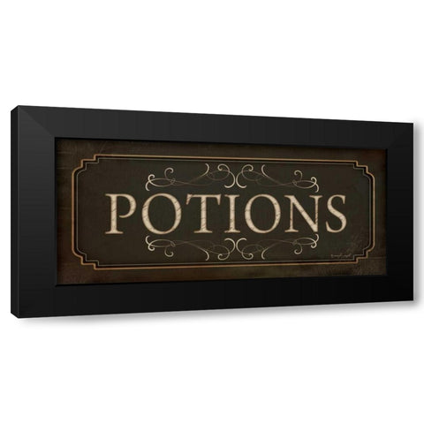 Potions Black Modern Wood Framed Art Print with Double Matting by Pugh, Jennifer